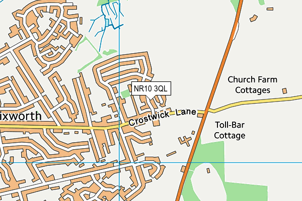 NR10 3QL map - OS VectorMap District (Ordnance Survey)