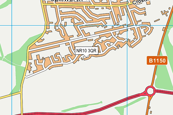 NR10 3QR map - OS VectorMap District (Ordnance Survey)