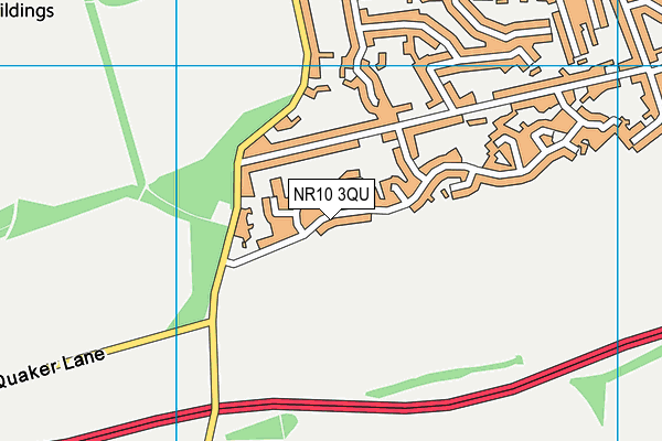 NR10 3QU map - OS VectorMap District (Ordnance Survey)