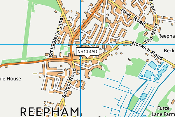 NR10 4AD map - OS VectorMap District (Ordnance Survey)