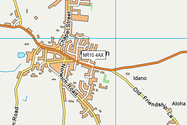 NR10 4AX map - OS VectorMap District (Ordnance Survey)