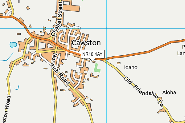 Cawston Primary School map (NR10 4AY) - OS VectorMap District (Ordnance Survey)