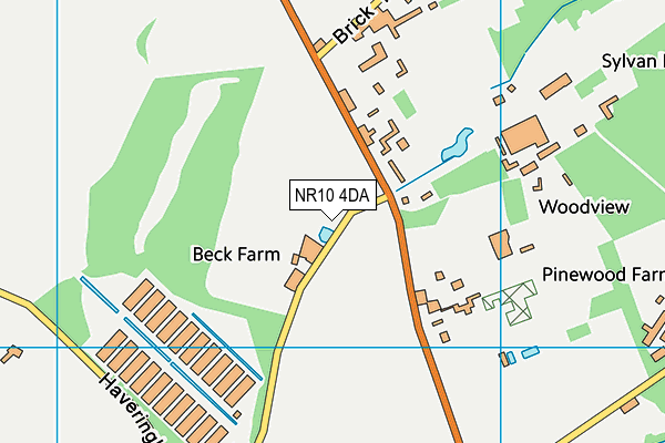 NR10 4DA map - OS VectorMap District (Ordnance Survey)