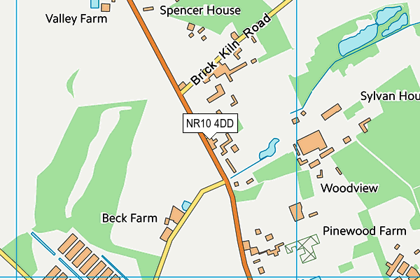 NR10 4DD map - OS VectorMap District (Ordnance Survey)