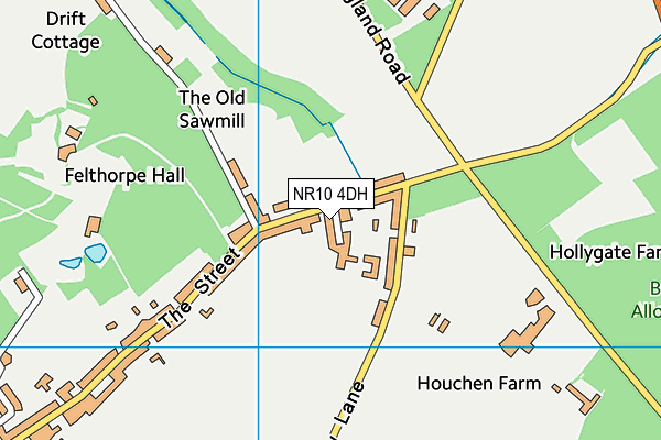 NR10 4DH map - OS VectorMap District (Ordnance Survey)