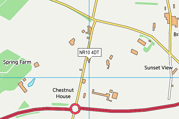 NR10 4DT map - OS VectorMap District (Ordnance Survey)