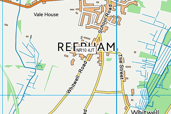 Reepham High School And College map (NR10 4JT) - OS VectorMap District (Ordnance Survey)