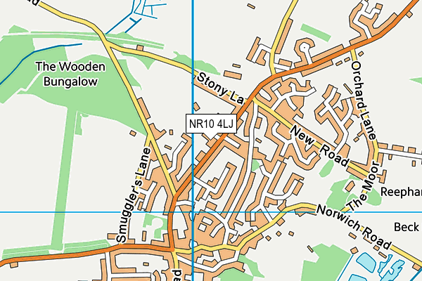 NR10 4LJ map - OS VectorMap District (Ordnance Survey)