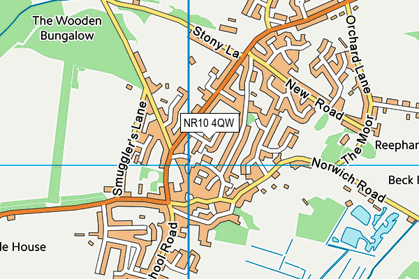 NR10 4QW map - OS VectorMap District (Ordnance Survey)