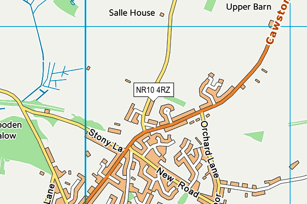 NR10 4RZ map - OS VectorMap District (Ordnance Survey)