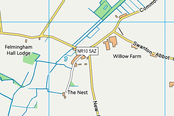 NR10 5AZ map - OS VectorMap District (Ordnance Survey)