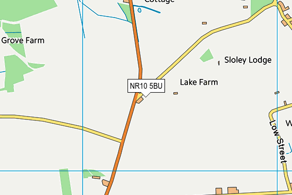 North Walsham Rfc map (NR10 5BU) - OS VectorMap District (Ordnance Survey)