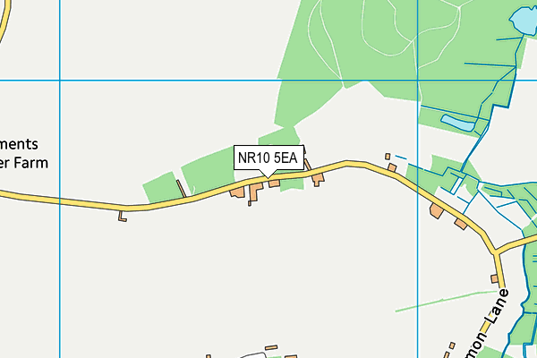 NR10 5EA map - OS VectorMap District (Ordnance Survey)