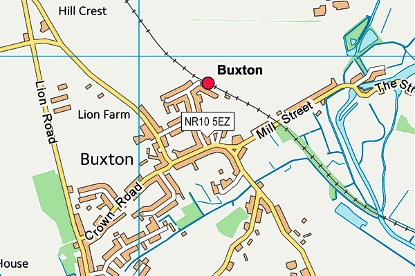 Buxton Primary School map (NR10 5EZ) - OS VectorMap District (Ordnance Survey)