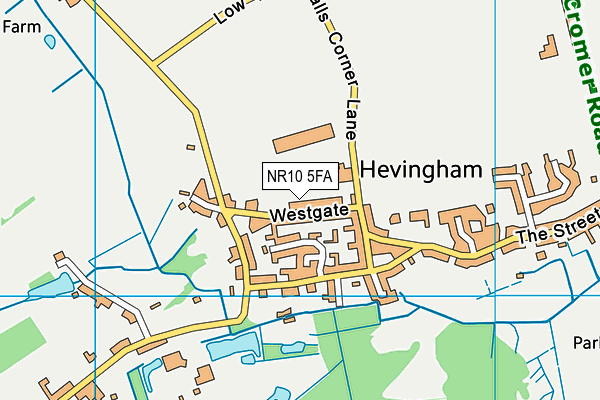 NR10 5FA map - OS VectorMap District (Ordnance Survey)