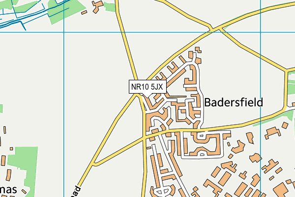 NR10 5JX map - OS VectorMap District (Ordnance Survey)