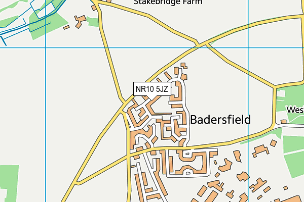 NR10 5JZ map - OS VectorMap District (Ordnance Survey)