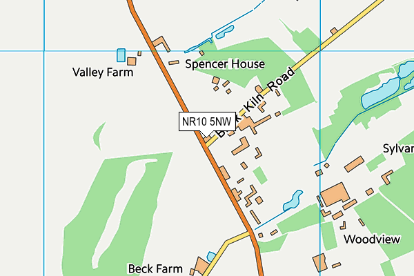 NR10 5NW map - OS VectorMap District (Ordnance Survey)