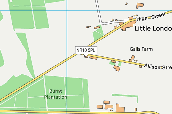 NR10 5PL map - OS VectorMap District (Ordnance Survey)