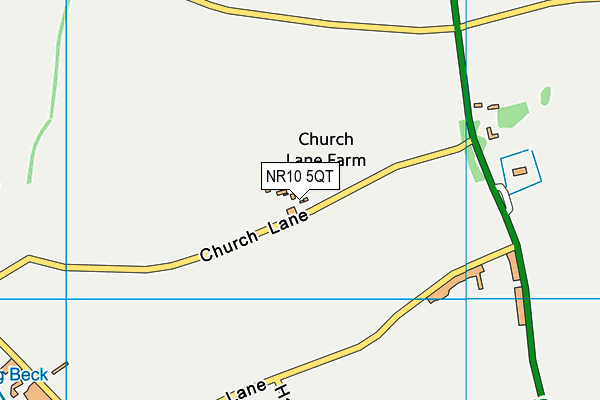 NR10 5QT map - OS VectorMap District (Ordnance Survey)