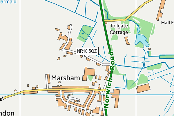 NR10 5QZ map - OS VectorMap District (Ordnance Survey)