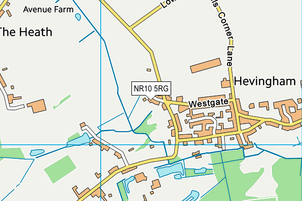 NR10 5RG map - OS VectorMap District (Ordnance Survey)