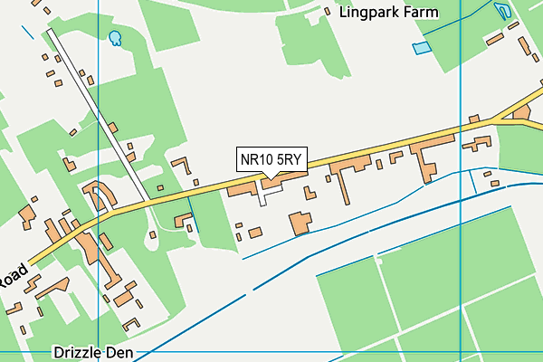 NR10 5RY map - OS VectorMap District (Ordnance Survey)
