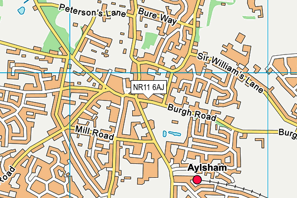 NR11 6AJ map - OS VectorMap District (Ordnance Survey)