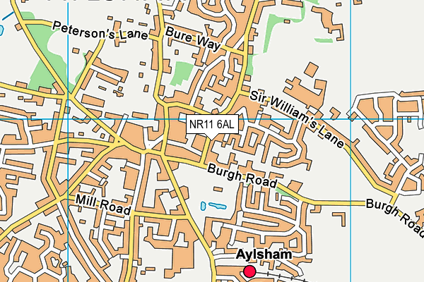 NR11 6AL map - OS VectorMap District (Ordnance Survey)