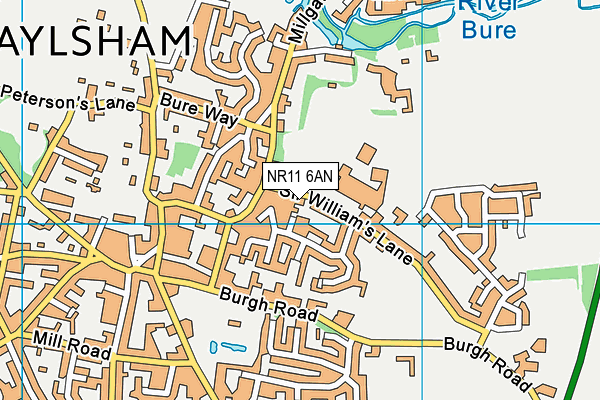 NR11 6AN map - OS VectorMap District (Ordnance Survey)
