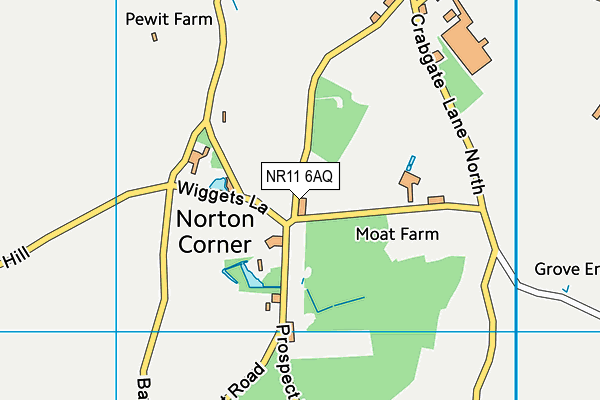 NR11 6AQ map - OS VectorMap District (Ordnance Survey)