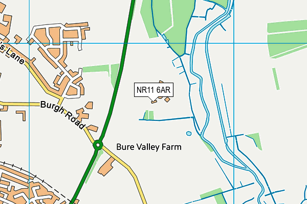 NR11 6AR map - OS VectorMap District (Ordnance Survey)