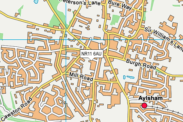 NR11 6AU map - OS VectorMap District (Ordnance Survey)