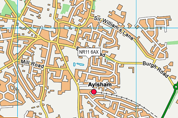 NR11 6AX map - OS VectorMap District (Ordnance Survey)