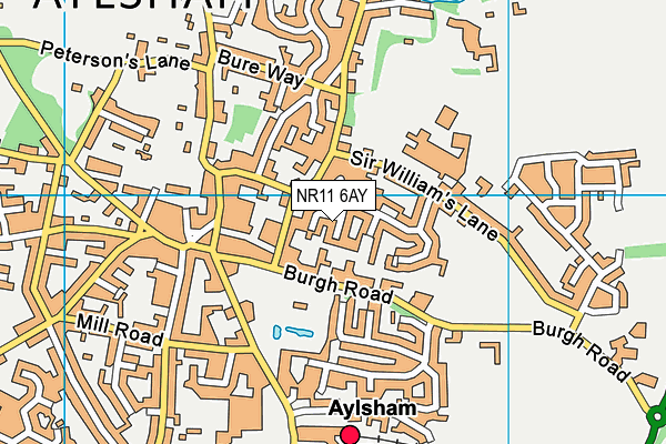 NR11 6AY map - OS VectorMap District (Ordnance Survey)