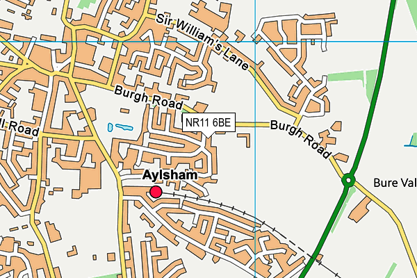 NR11 6BE map - OS VectorMap District (Ordnance Survey)