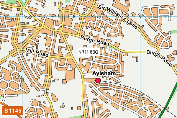 NR11 6BQ map - OS VectorMap District (Ordnance Survey)