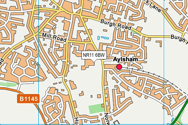 NR11 6BW map - OS VectorMap District (Ordnance Survey)