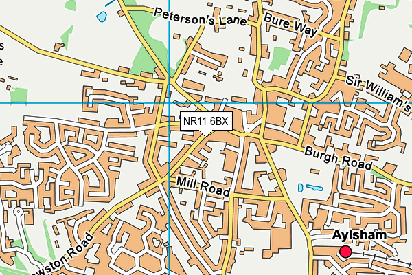 NR11 6BX map - OS VectorMap District (Ordnance Survey)