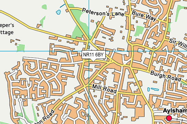 NR11 6BY map - OS VectorMap District (Ordnance Survey)