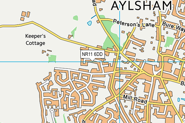 NR11 6DD map - OS VectorMap District (Ordnance Survey)