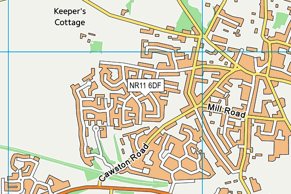 NR11 6DF map - OS VectorMap District (Ordnance Survey)