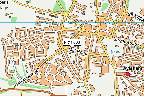 NR11 6DS map - OS VectorMap District (Ordnance Survey)