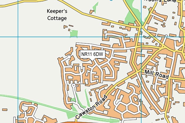 NR11 6DW map - OS VectorMap District (Ordnance Survey)