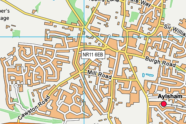 NR11 6EB map - OS VectorMap District (Ordnance Survey)