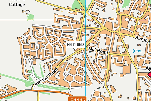 NR11 6ED map - OS VectorMap District (Ordnance Survey)