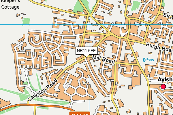 NR11 6EE map - OS VectorMap District (Ordnance Survey)