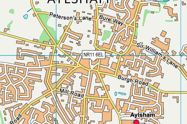 NR11 6EL map - OS VectorMap District (Ordnance Survey)