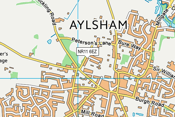 NR11 6EZ map - OS VectorMap District (Ordnance Survey)