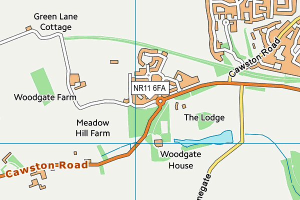 NR11 6FA map - OS VectorMap District (Ordnance Survey)